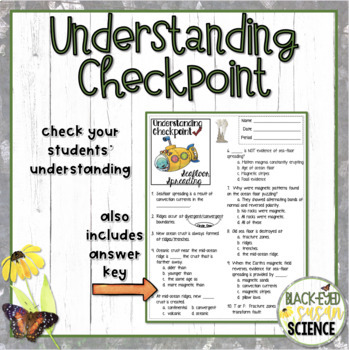 Seafloor Spreading Squiggle Sheets Understanding Checkpoint Ngss Ms Ess2 3