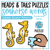 Seahorse Compound Words Puzzles - Heads and Tails
