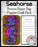 Seahorse Puppet Craft Writing Activity - Ocean Animal Rese