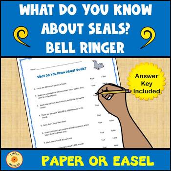 Preview of Seal Facts Bell Ringer Anticipation Activity