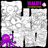 Sealife Ocean Coloring Activity Pages