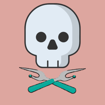 Preview of Seam Ripper Skull and Cross Bones Sewing Poster Clip Art Makerspace