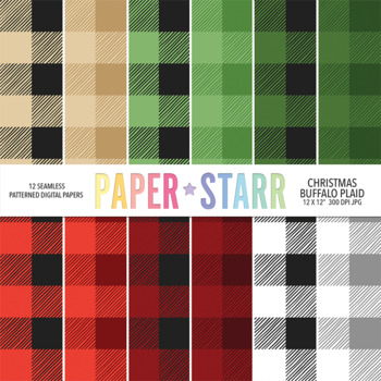 Christmas Buffalo Plaid Digital Paper