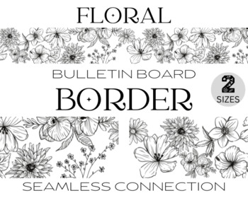 Preview of Seamless Floral Bulletin Board Border