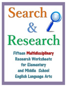 Preview of Search & Research 15 Multidisciplinary Worksheets