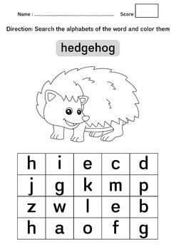 Search The Alphabets and Color Them [SET 2] by 1 Dollar Worksheets