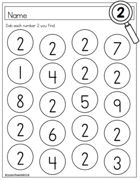 search and dab for numbers 1 10 freebie by kinderfest tpt