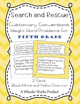 Search and Rescue Bundle: Customary Conversions - Word Problems for