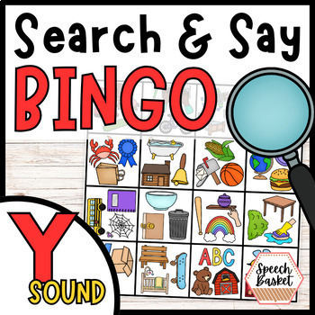 Preview of Articulation Bingo Game for the Y Sound | Group Speech Therapy Activity