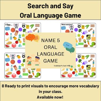 Preview of Search and Say - Oral Language Game