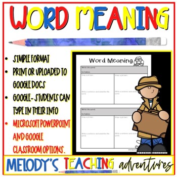 Preview of Searching for Word Meaning - Print or Digital