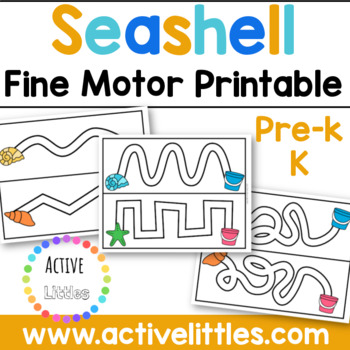 Preview of Seashell Fine Motor Toddler and Preschool Printable