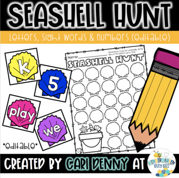 Preview of Seashell Hunt (editable)