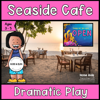 Preview of Seaside Cafe Dramatic Play Center for Preschool