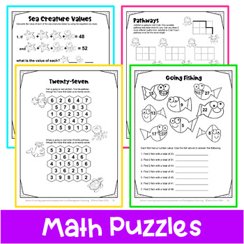 Summer Math Packet - Puzzle Worksheets and Brain Teasers ...