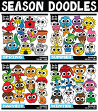 Seasons Doodle Clipart Mega Bundle {Zip-A-Dee-Doo-Dah Designs}