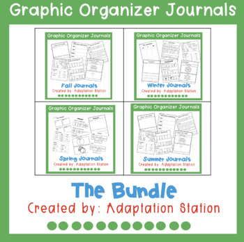 Preview of Bundle of Season Journals with Graphic Organizer Supports