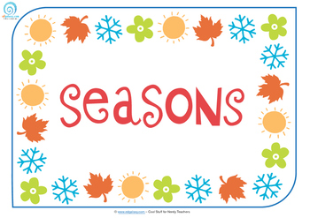 Preview of FREE Season Posters | Summer, Autumn, Winter, Spring | Classroom Decor