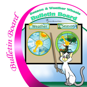 Preview of Season & Weather Wheels for the Classroom Calendar