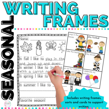 Preview of Season Writing Frames | Writing Prompts | Picture Supported | Kindergarten | 1st