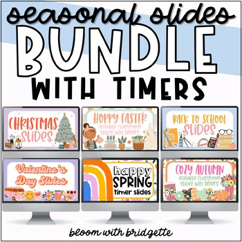 Preview of Season and Holiday Google Slide Templates and PowerPoint Bundle