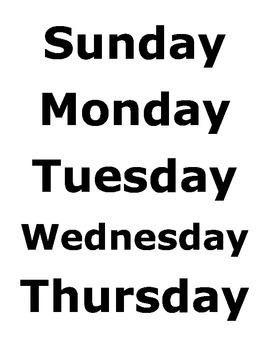 Season, days of the week and Months Calendar Labels by Sunnyside Teacher