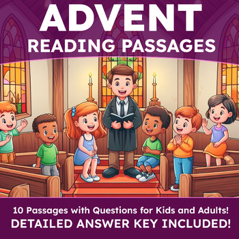 Preview of Season of Advent Reading Passages w/ Questions and Answer Key (3rd-12th grade)