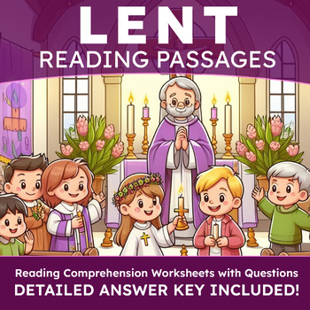 Preview of Season of Lent: 17 Reading Passages w/ Questions and Answer Key (3rd-12th grade)