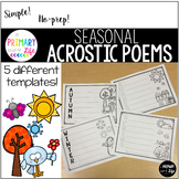 Seasonal Acrostic Poem Templates