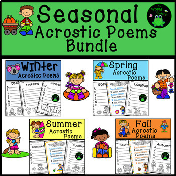 Seasonal Acrostic Poems Bundle - Seasonal Writing Activity | TpT