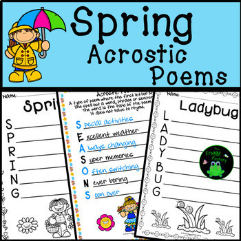 Seasonal Acrostic Poems Bundle - Seasonal Writing Activity 