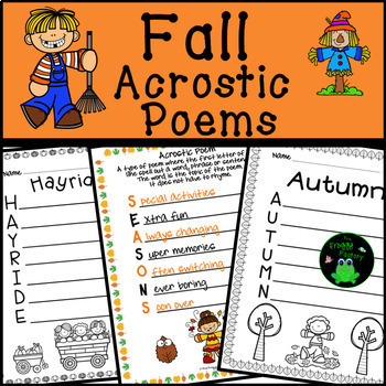 Seasonal Acrostic Poems Bundle - Seasonal Writing Activity | TpT