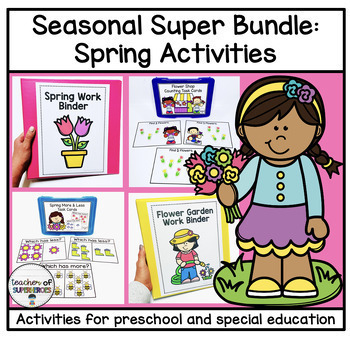 Preview of Seasonal Activity Bundle: Spring (Math & Literacy, Preschool, Special Education)