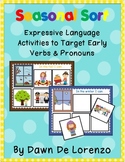 Seasonal Activity Sort {Expressive Language, Pronouns & Verbs}