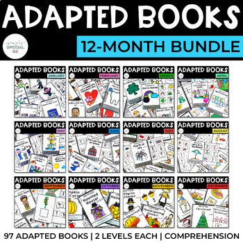 Preview of Adapted Books Bundle | Year-Long | Seasonal | Special Ed