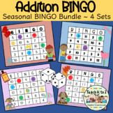 Seasonal Addition BINGO Bundle/Math Centers/Print & Play A
