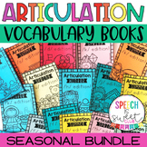 Seasonal Articulation Vocabulary Books Bundle for Speech Therapy
