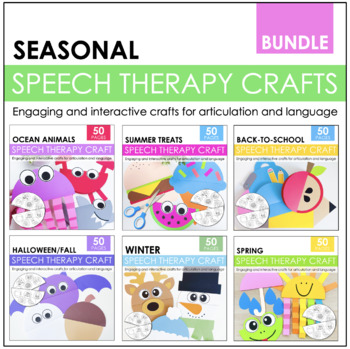 Preview of #Apr24HalfOffSpeech Seasonal Articulation and Language Speech Therapy Crafts