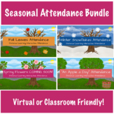 Seasonal Attendance Tracker Bundle | Morning Meeting | Vir