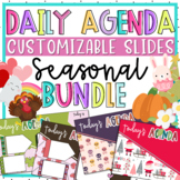 Seasonal BUNDLE Daily & Weekly Agenda Slide Templates
