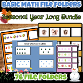 Seasonal Basic Math File Folder BUNDLE Special Ed & Elemen