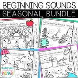 Seasonal Beginning Sound Matching and Labeling Worksheets
