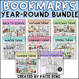 Seasonal Bookmark Bundle - Holiday Student Gifts  & Colori