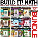 Seasonal Build It! Digital Math Problem Solving BUNDLE for