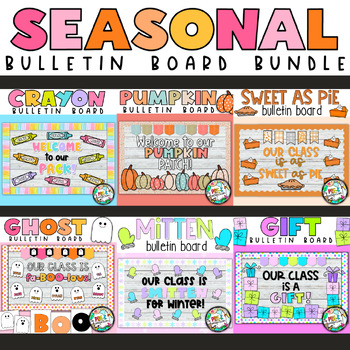 Preview of Seasonal Bulletin Board Bundle | 12 Bulletin Board Kits