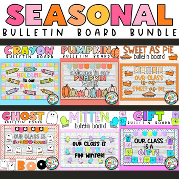 Seasonal Bulletin Board Bundle! | GROWING | 12 Bulletin Board Kits