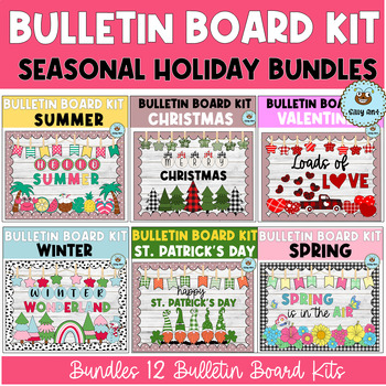 Preview of Seasonal Bulletin Board Kit Bundles/ Year long/ Themed Holiday Bundles