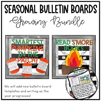 Preview of Seasonal Bulletin Board Kit and Writing GROWING BUNDLE