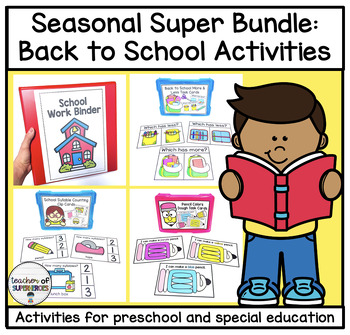 Preview of Seasonal Bundle: Back to School (Math, Literacy, Preschool & Special Education)