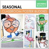 Seasonal Classroom Poster Buddies | Bulletin Boards